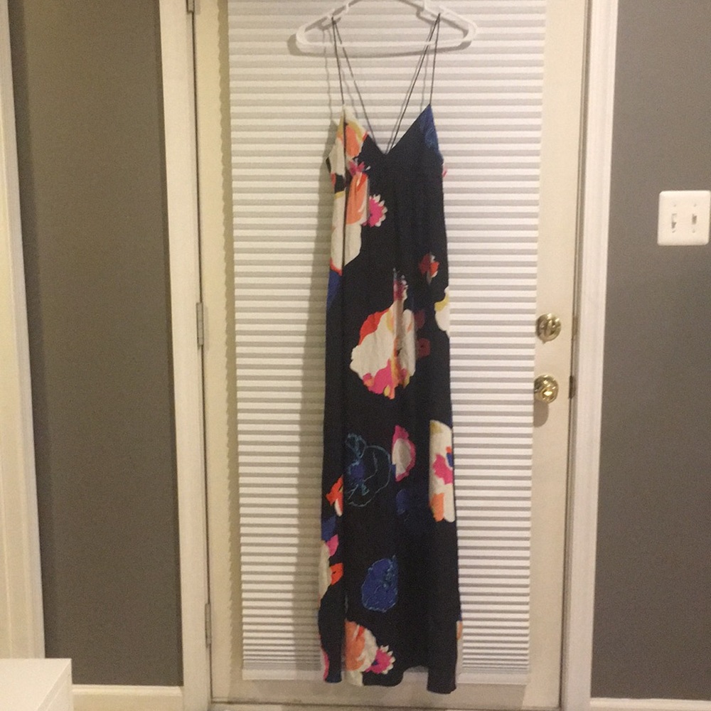 Tibi silk spaghetti strap maxi dress